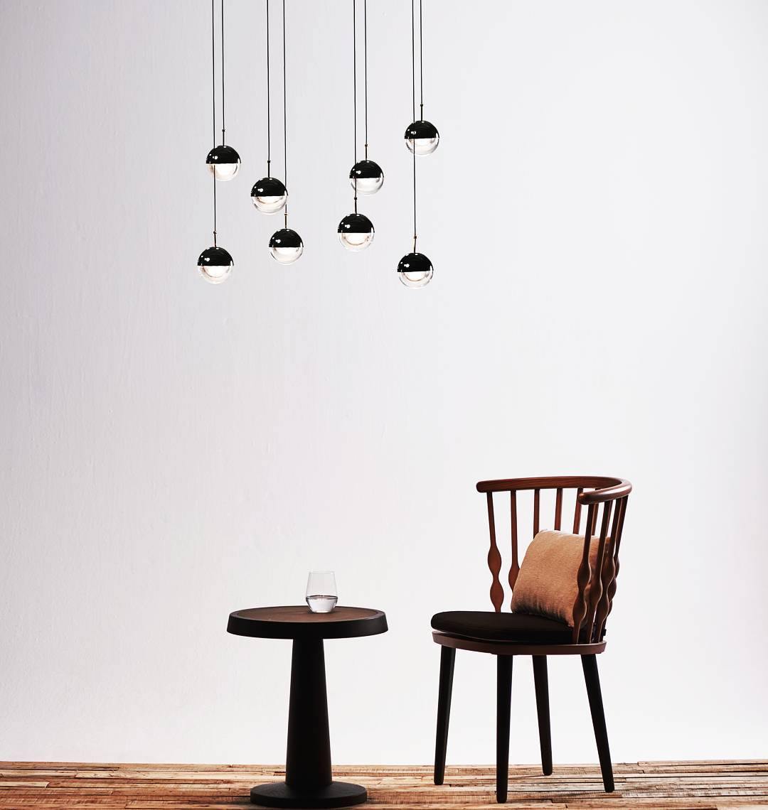 Solara Pendant Lamp Steel Glass Multi Drop Minimalist Staircase - Letslighting
