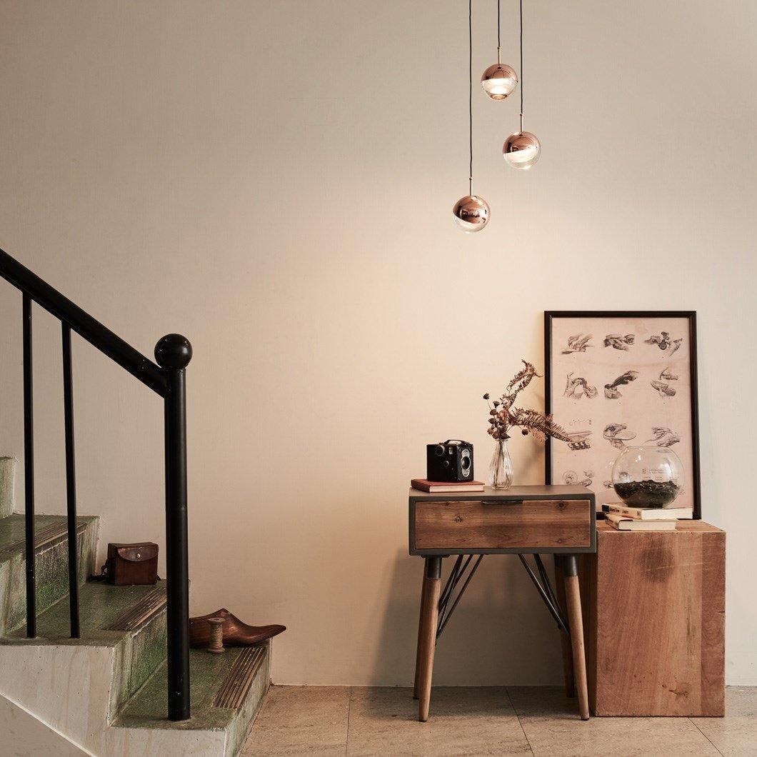 Solara Pendant Lamp Steel Glass Multi Drop Minimalist Staircase - Letslighting