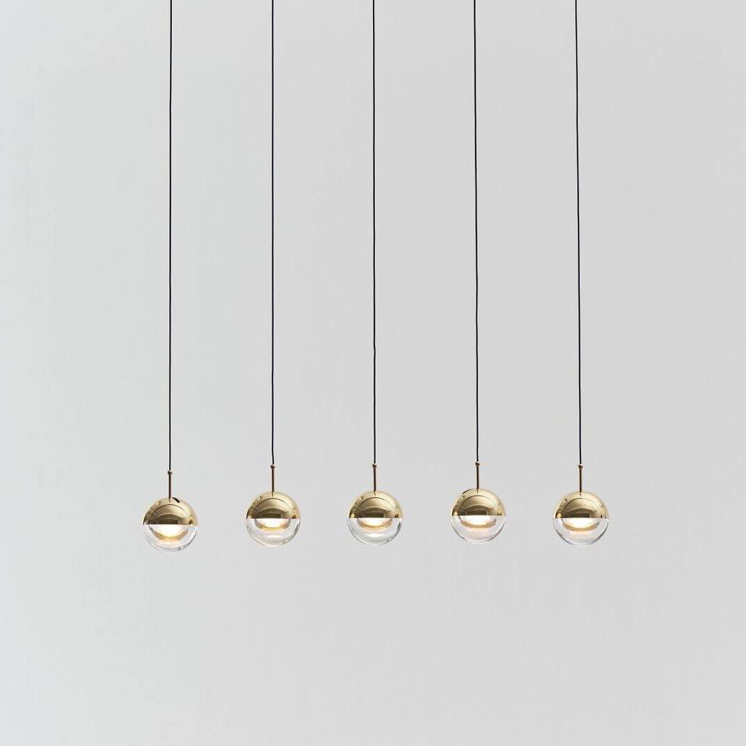 Solara Pendant Lamp Steel Glass Multi Drop Minimalist Staircase - Letslighting