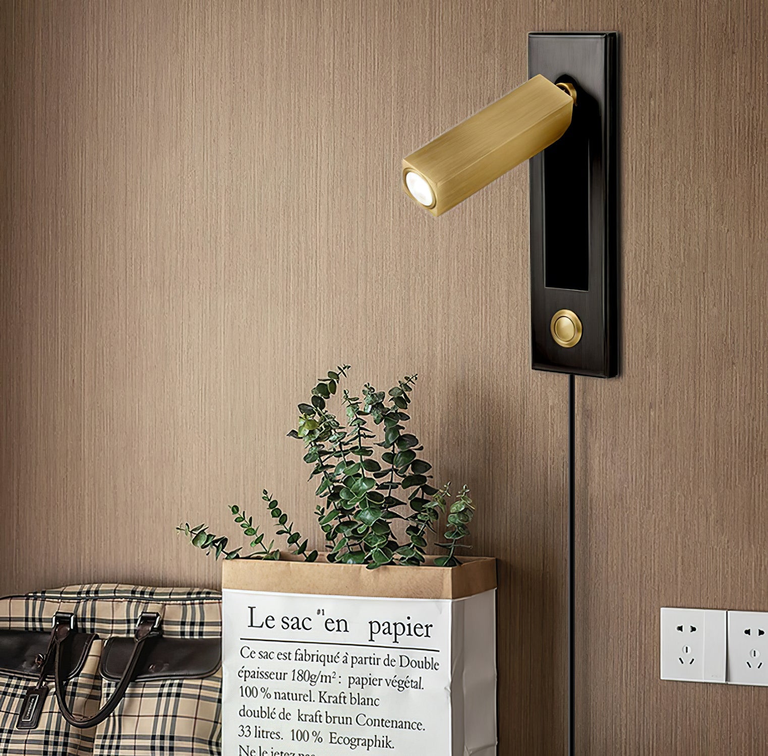 Eurvaran Embedded Bedside Plug-in Sconce Wall lamp - Letslighting