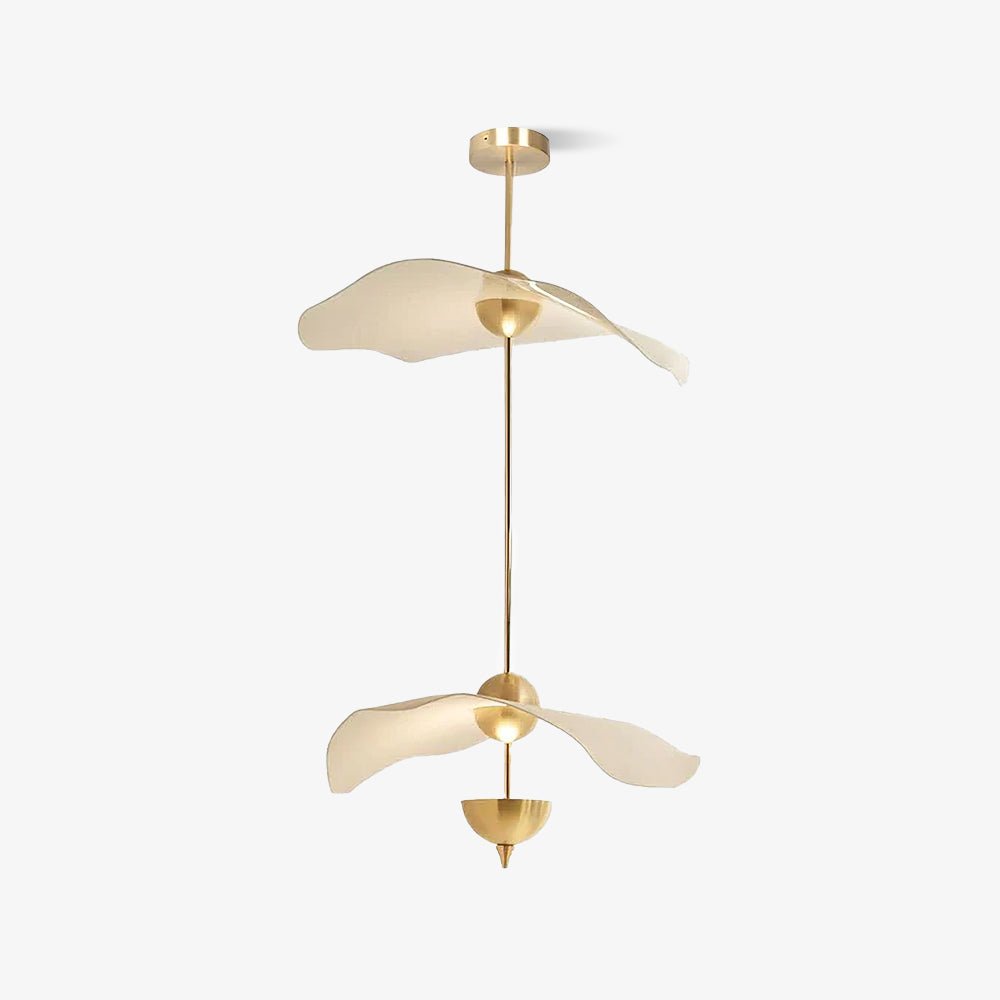 Lustra Pendant Light Double Biscuit for Living Room - Letslighting