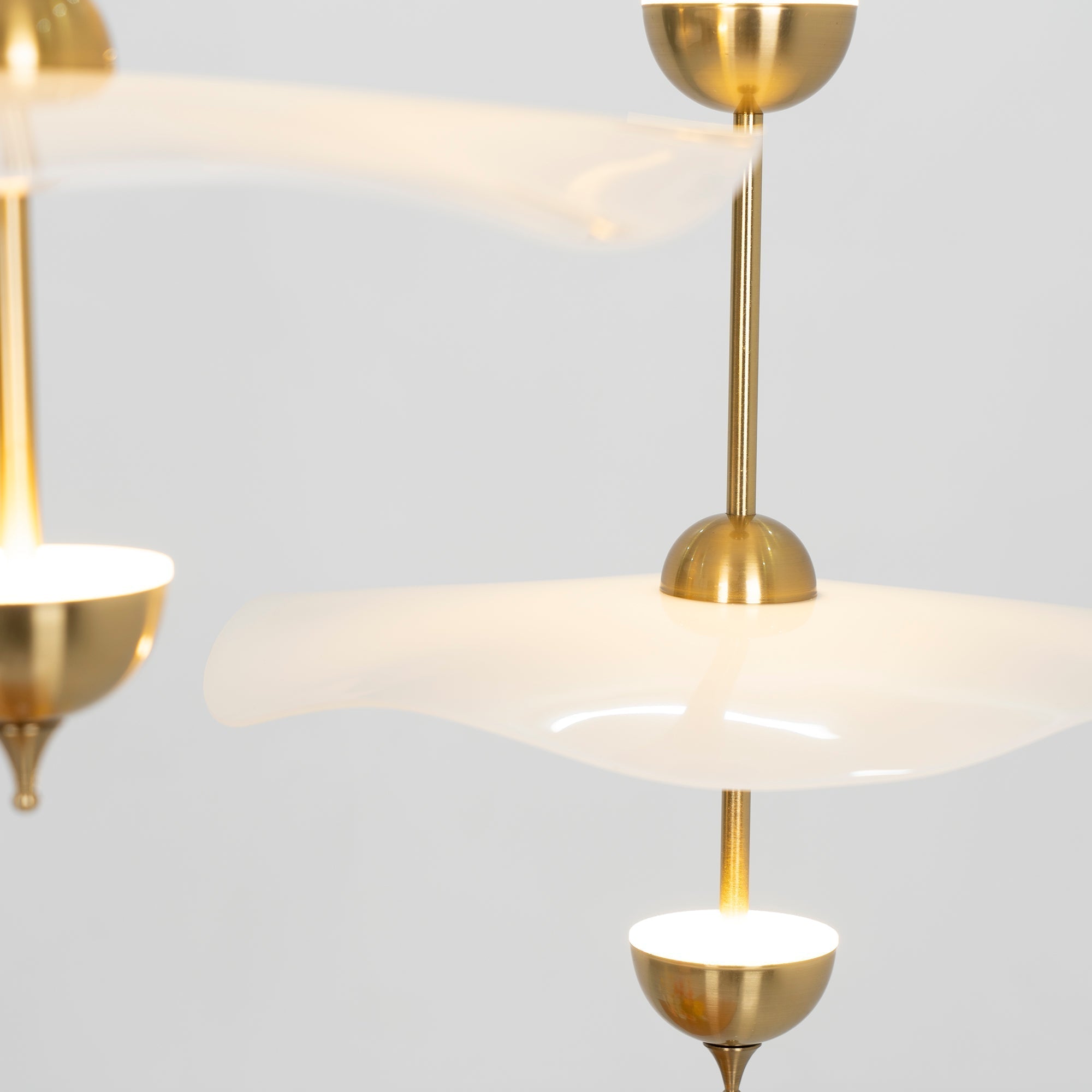 Lustra Pendant Light Double Biscuit for Living Room - Letslighting