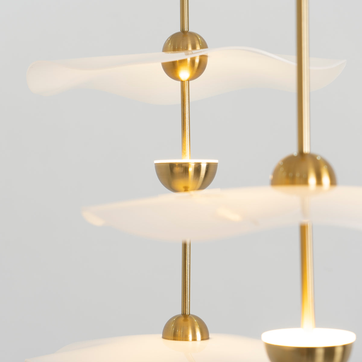 Lustra Pendant Light Double Biscuit for Living Room - Letslighting