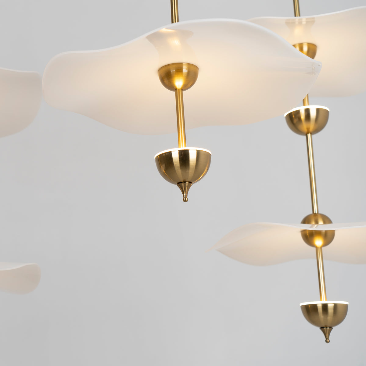 Lustra Pendant Light Double Biscuit for Living Room - Letslighting