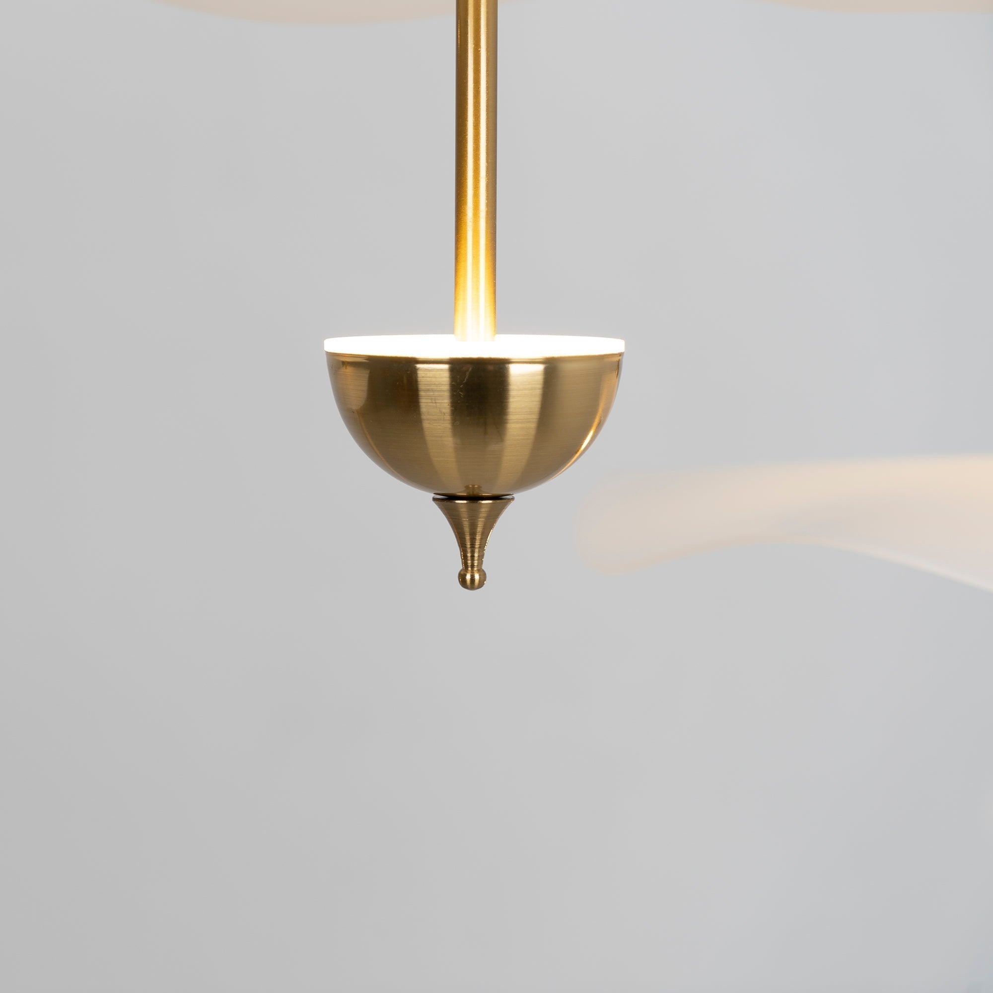 Lustra Pendant Light Double Biscuit for Living Room - Letslighting