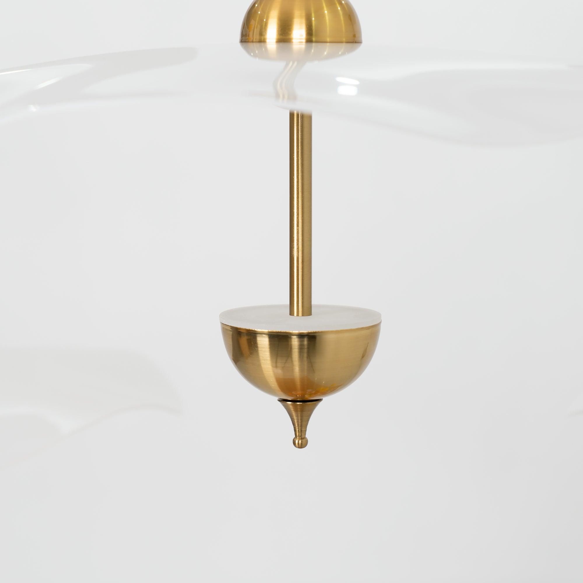Lustra Pendant Light Double Biscuit for Living Room - Letslighting
