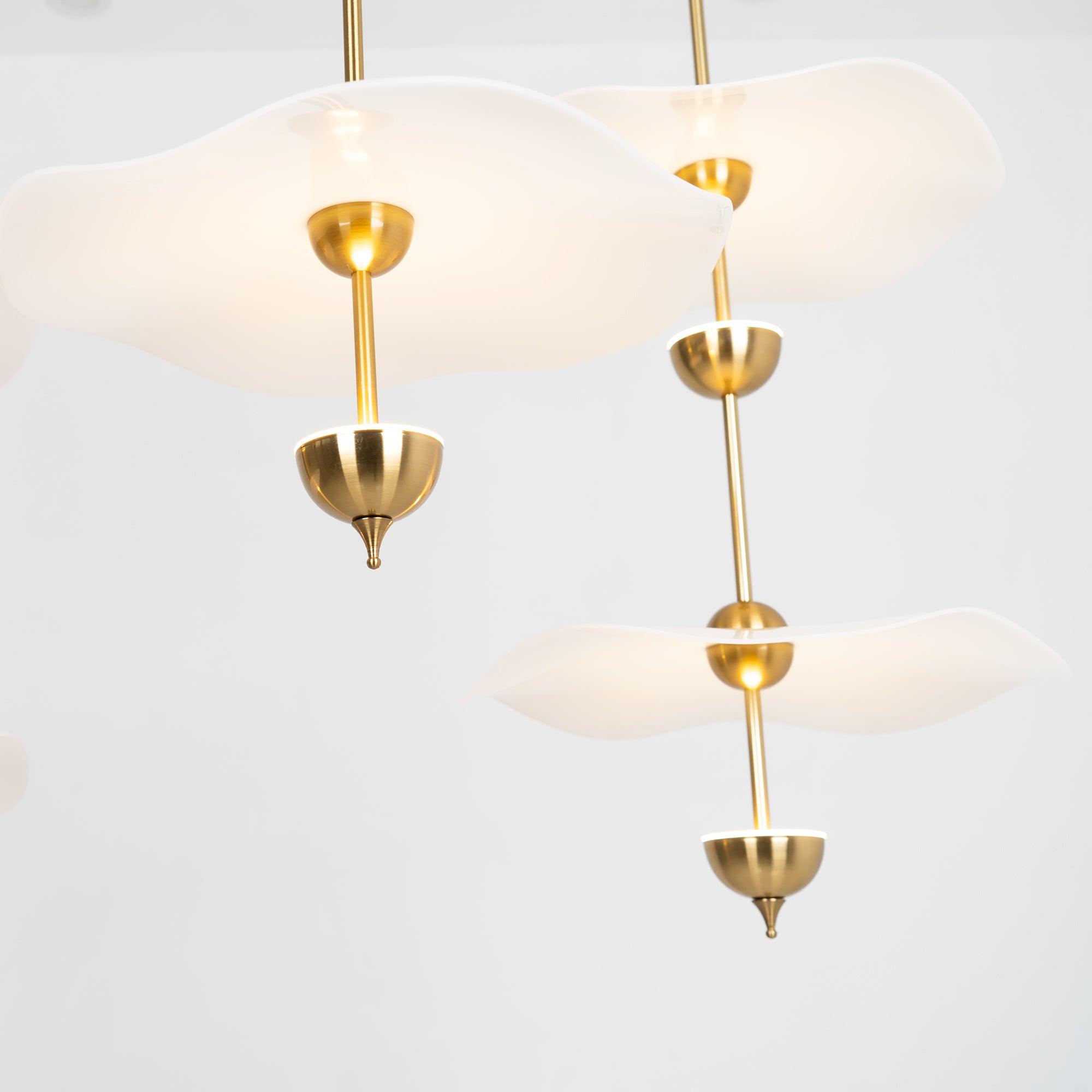 Lustra Pendant Light Double Biscuit for Living Room - Letslighting