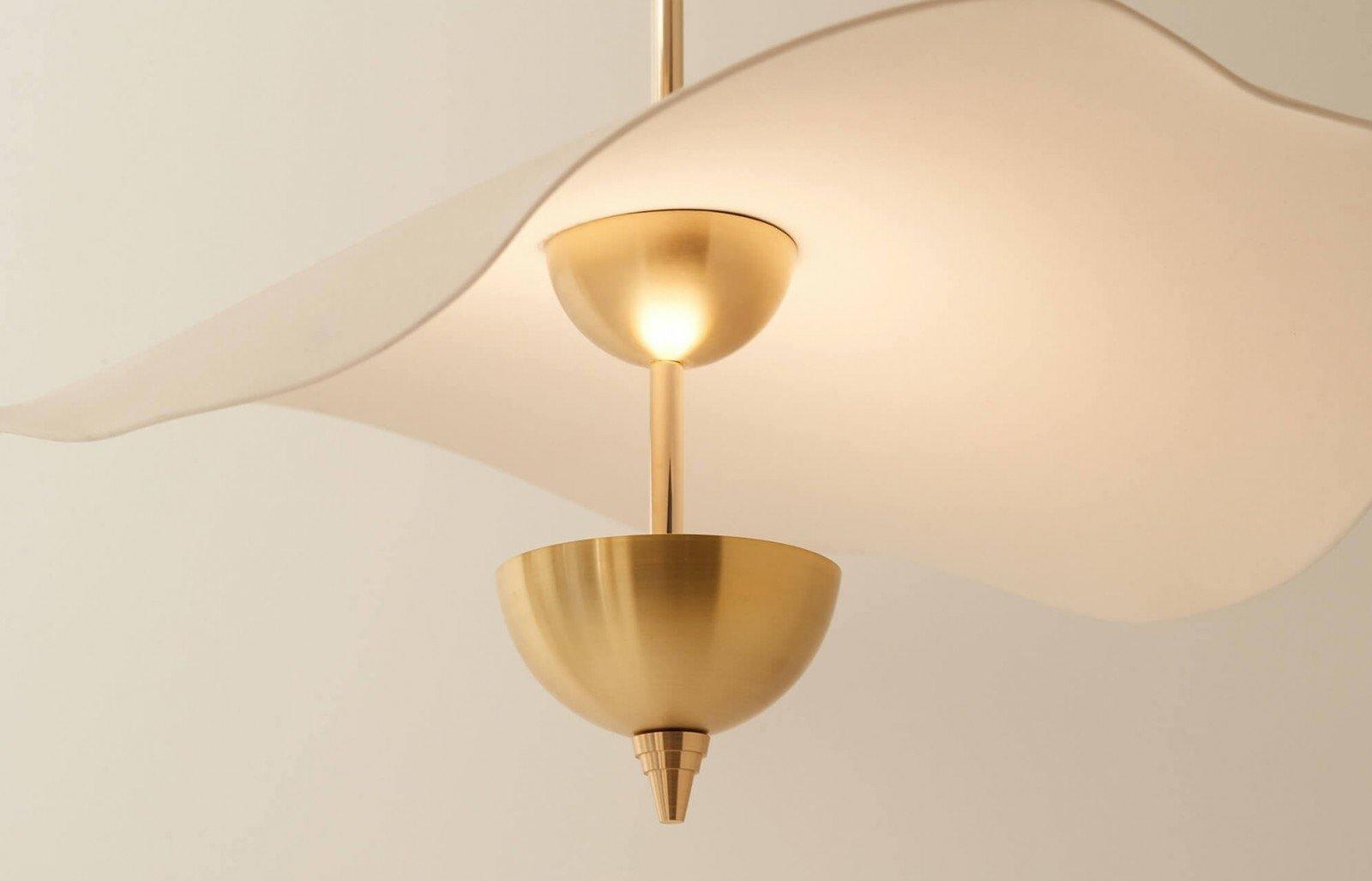 Lustra Pendant Light Double Biscuit for Living Room - Letslighting