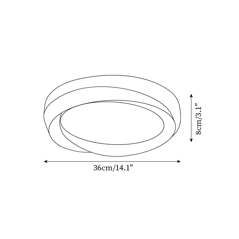 Ceiling Lamp Resin with Soft Curved Frame in Neutral Tones - Neutralighting