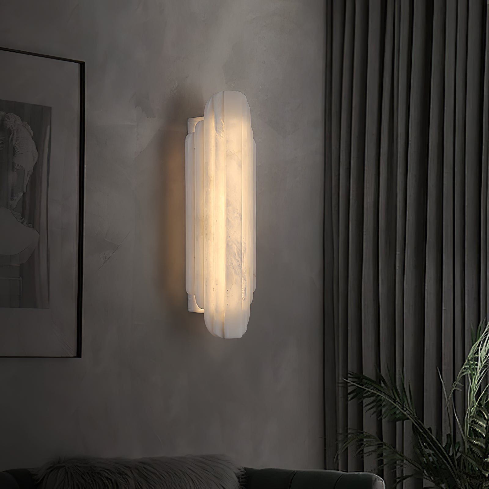 Avthaaris Art Deco Alabaster Wall Light - Neutralighting
