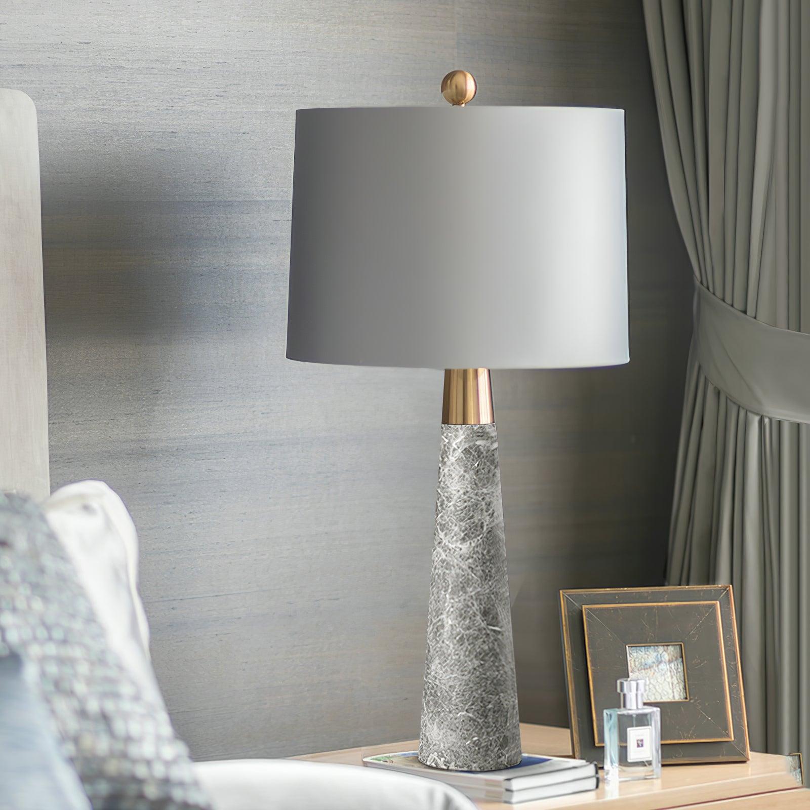 Zinara Marble Fabric Table Lamp - Letslighting