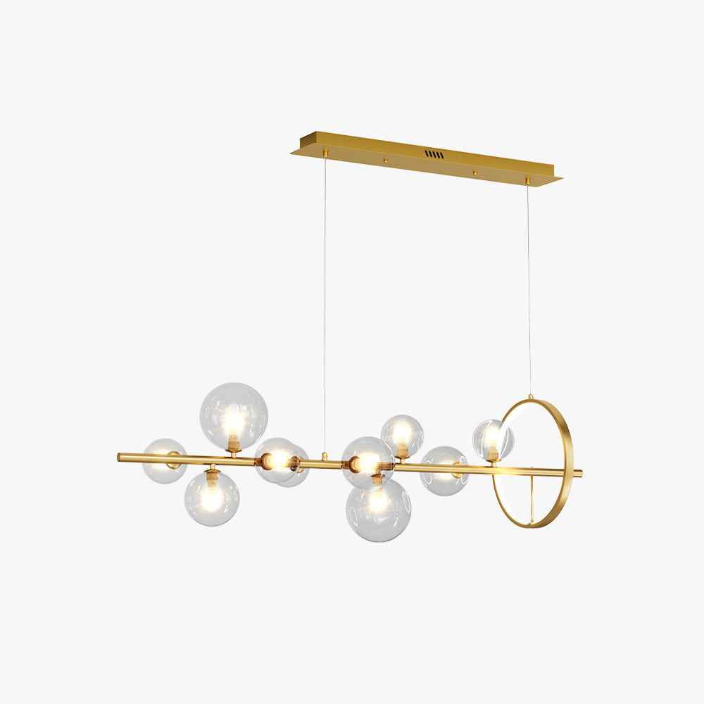 Valentina Modern LED Chandelier Gold Glass Living/Dining Room