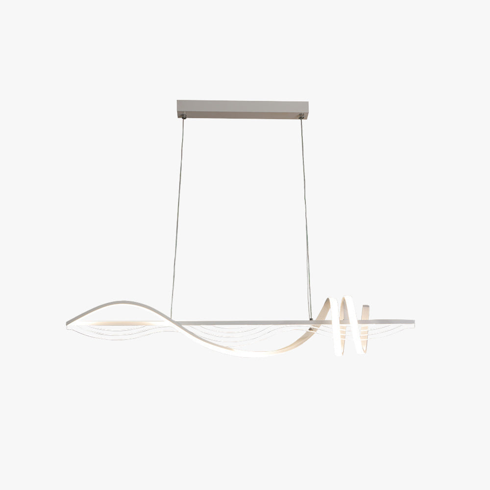 Arisha Contemporary Style Linear Metal Pendant Light White/Black