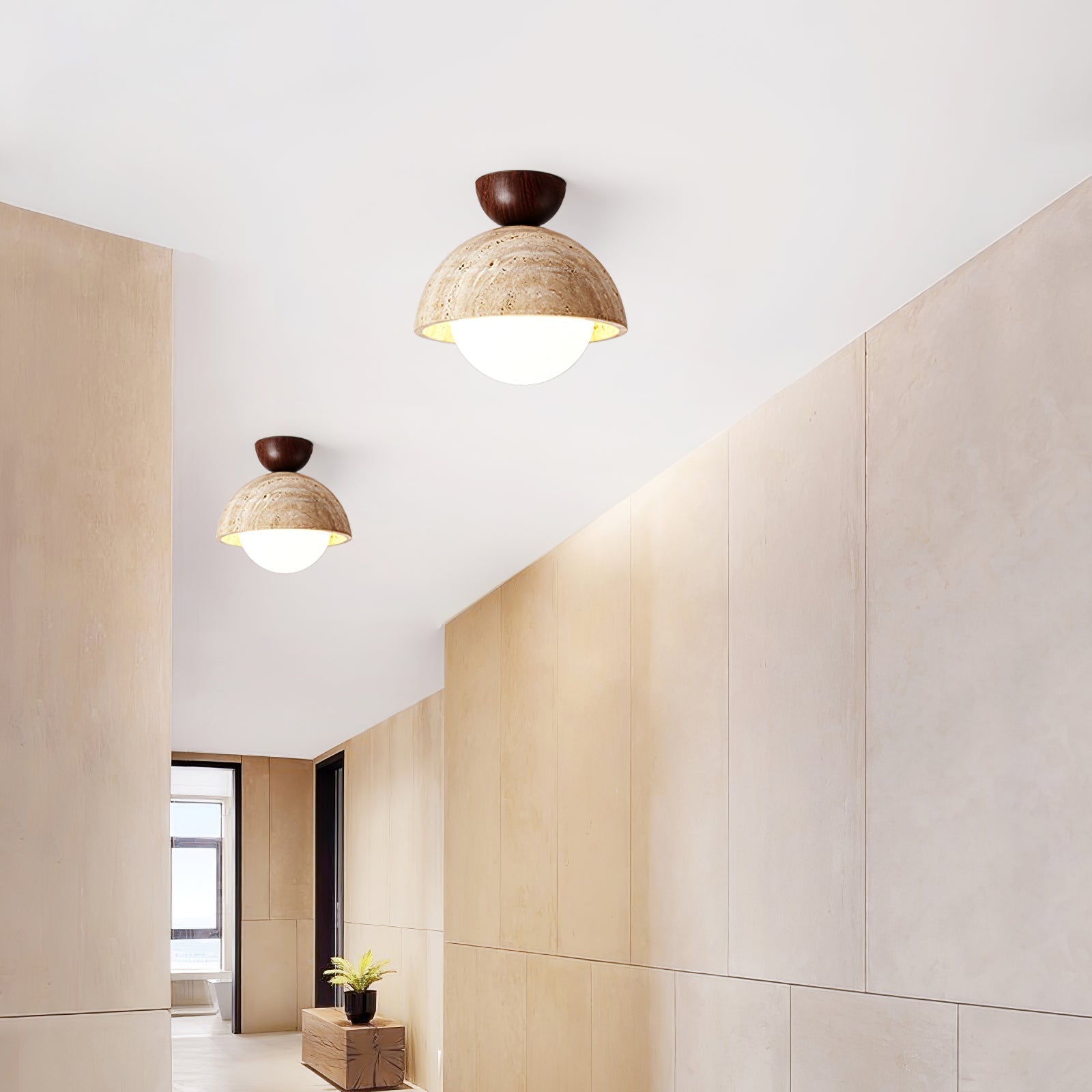 Solana Travertine Ceiling Light - Letslighting