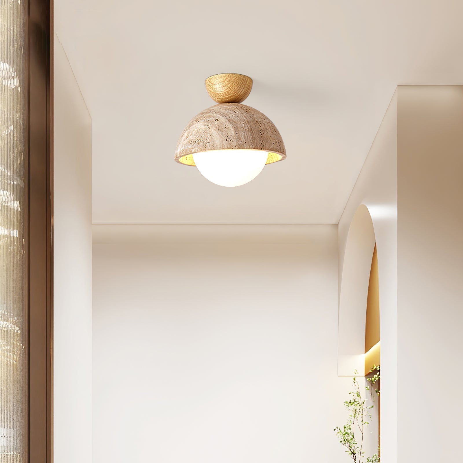 Solana Travertine Ceiling Light - Letslighting