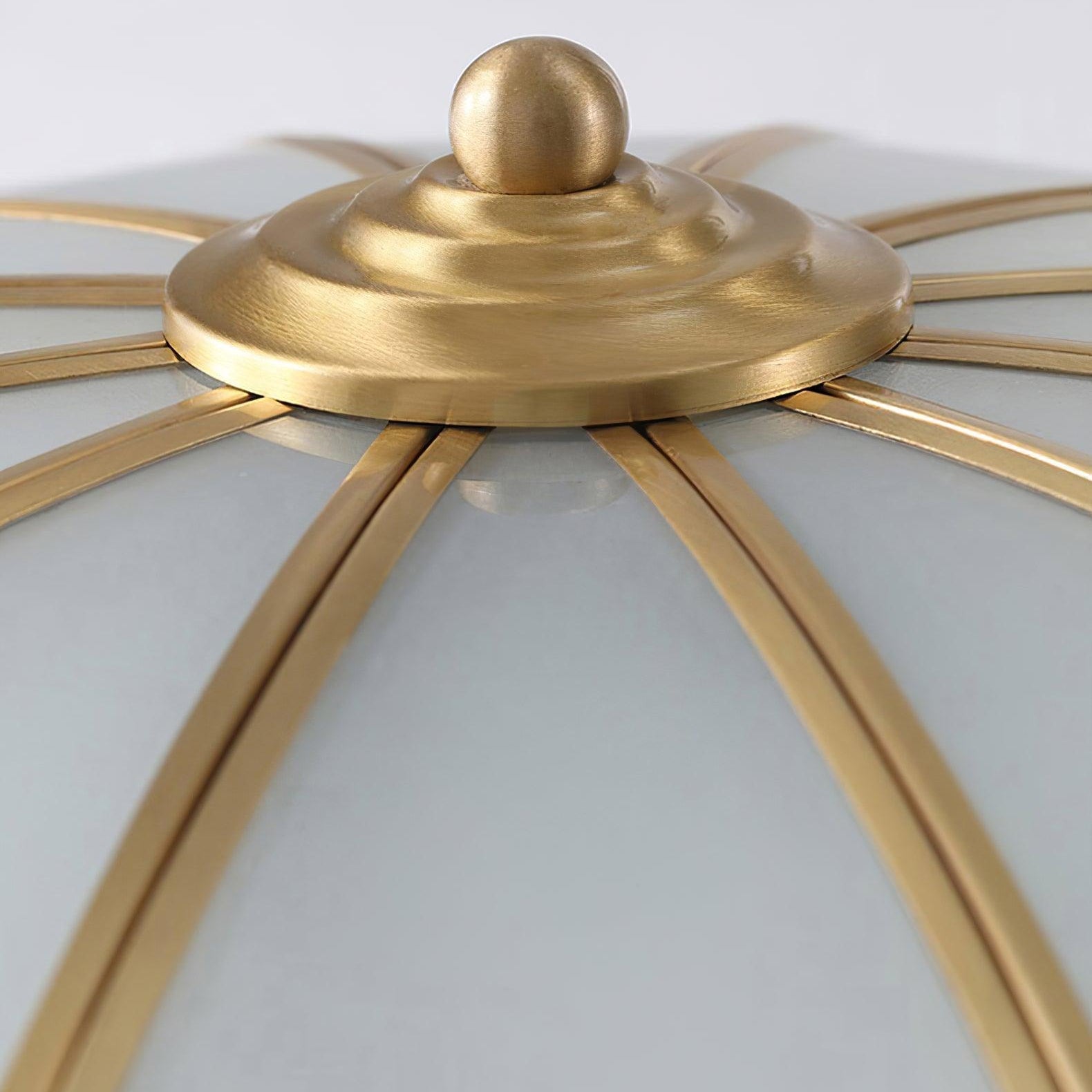 Lustra Ceiling Light Flower Shape Glass Brass - Letslighting