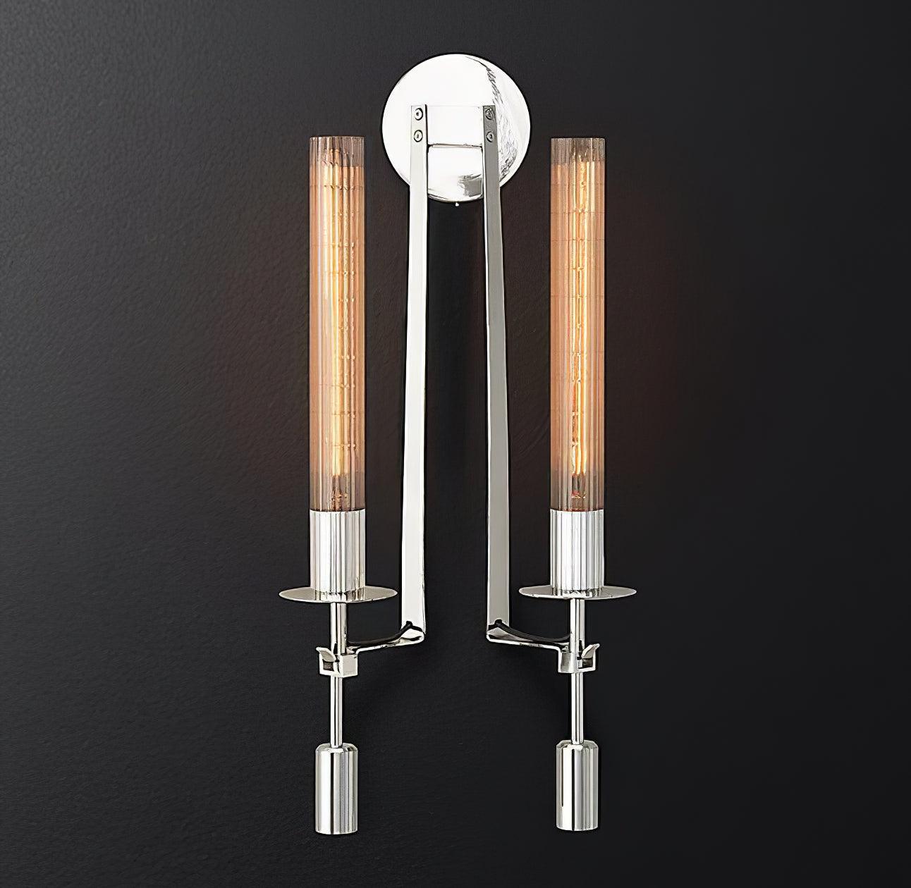 Ceshaisra French Classicism Plug-in Brass Glass Wall Lamp - Letslighting