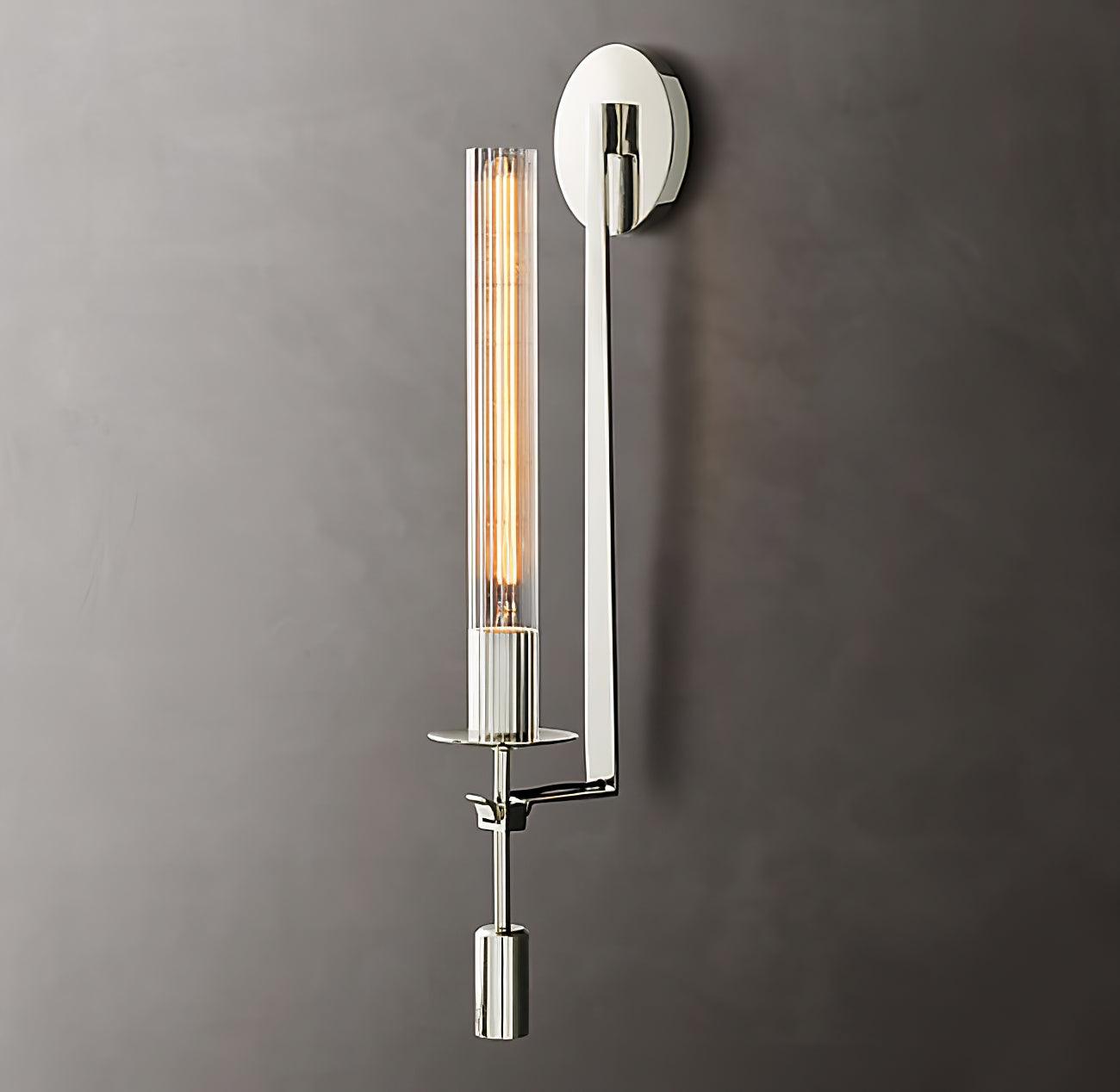 Ceshaisra French Classicism Plug-in Brass Glass Wall Lamp - Letslighting