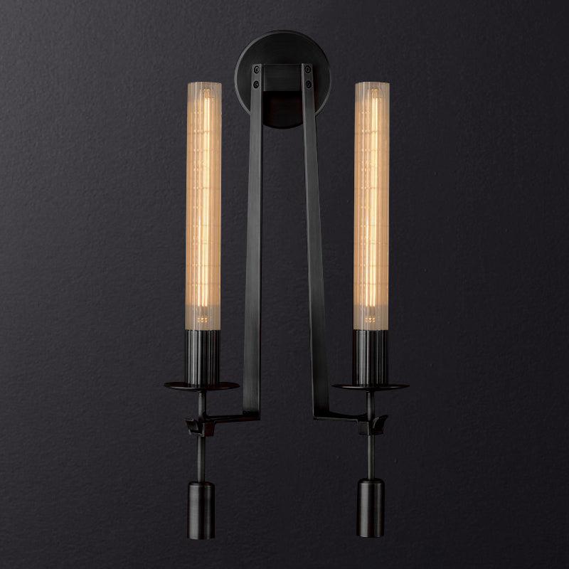 Ceshaisra French Classicism Plug-in Brass Glass Wall Lamp - Letslighting