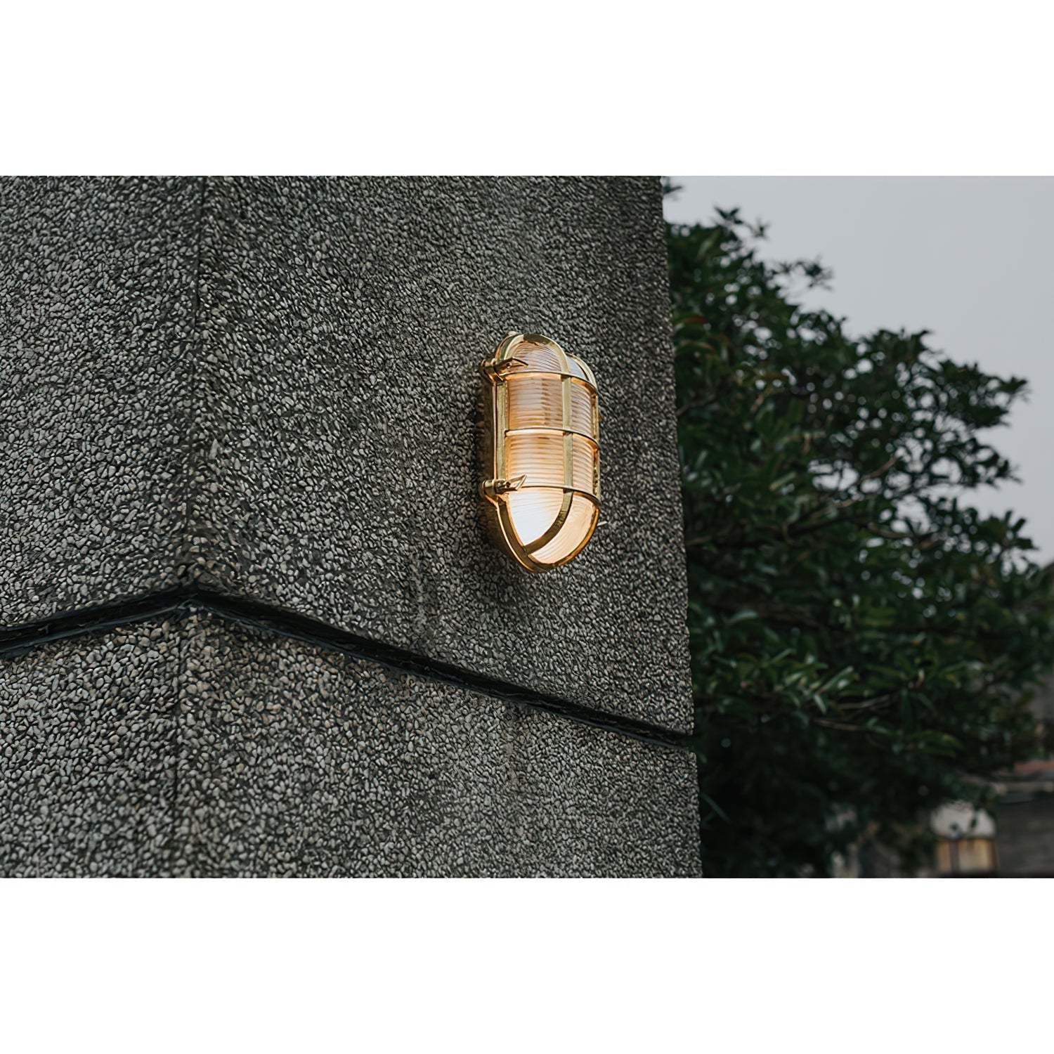 Erthearis Vintage Brass Bunker Sconce Wall Lamp - Letslighting