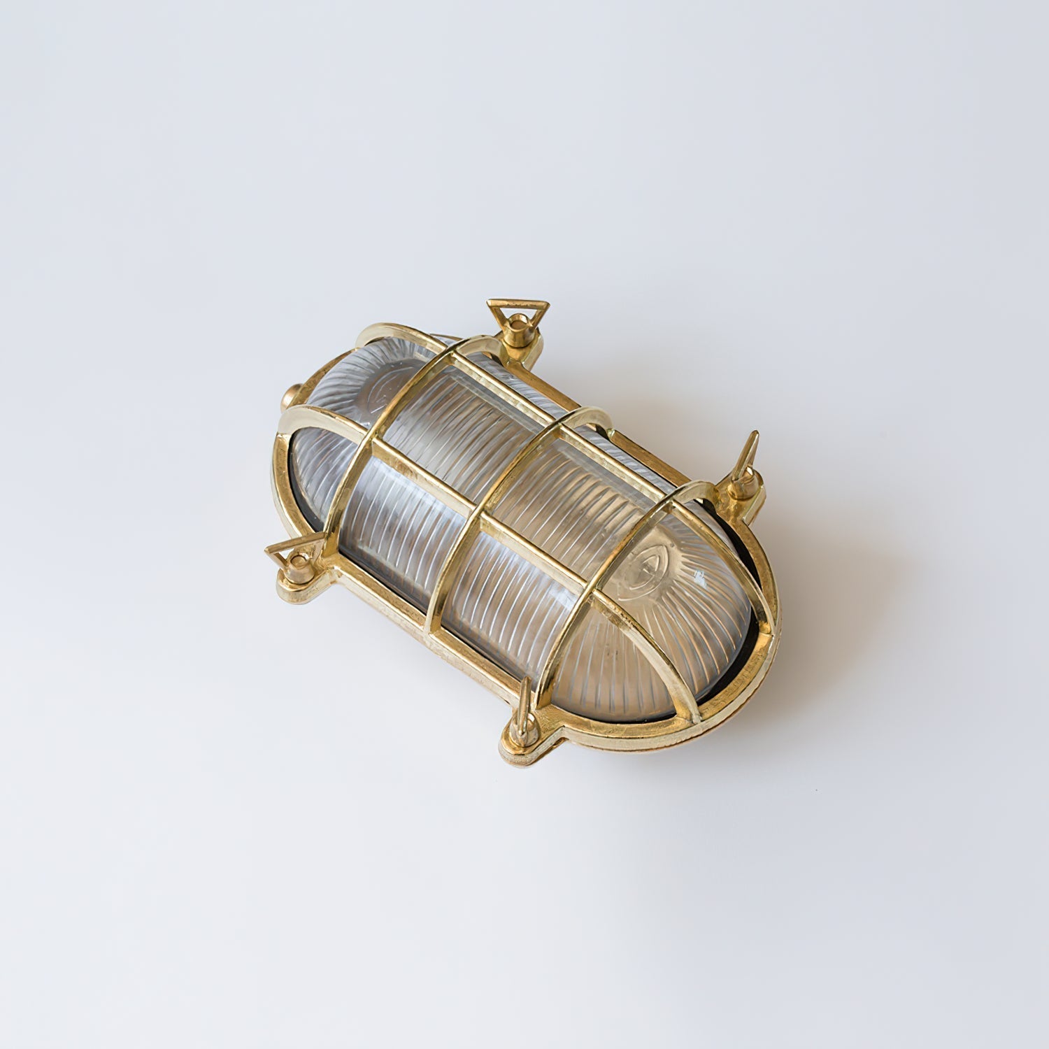 Erthearis Vintage Brass Bunker Sconce Wall Lamp - Letslighting