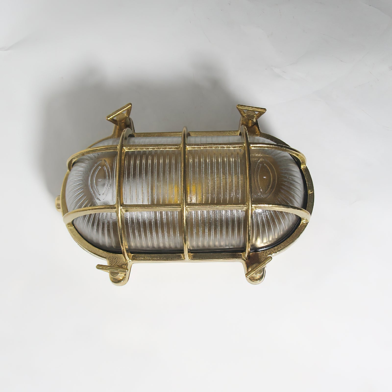Erthearis Vintage Brass Bunker Sconce Wall Lamp - Letslighting