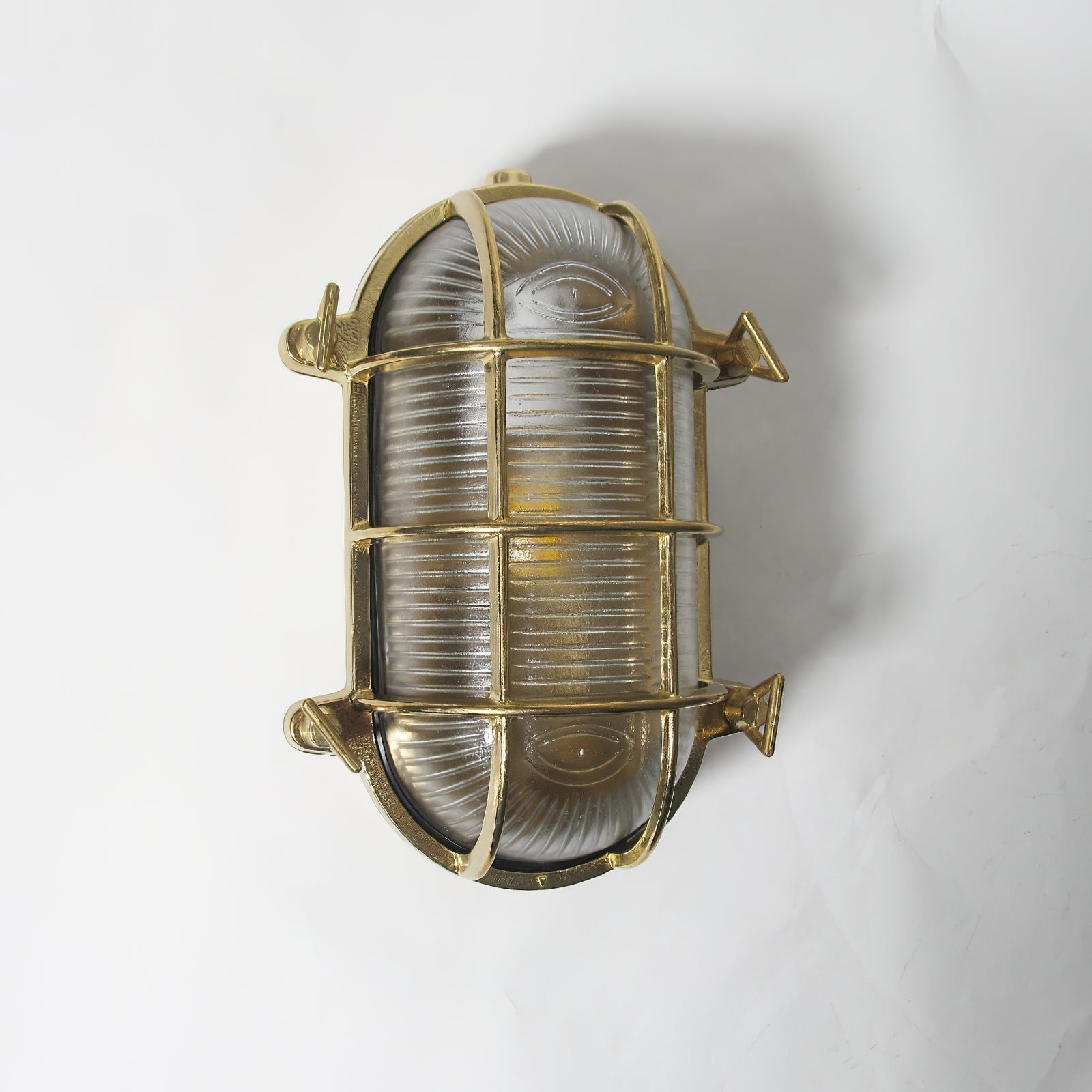 Erthearis Vintage Brass Bunker Sconce Wall Lamp - Letslighting