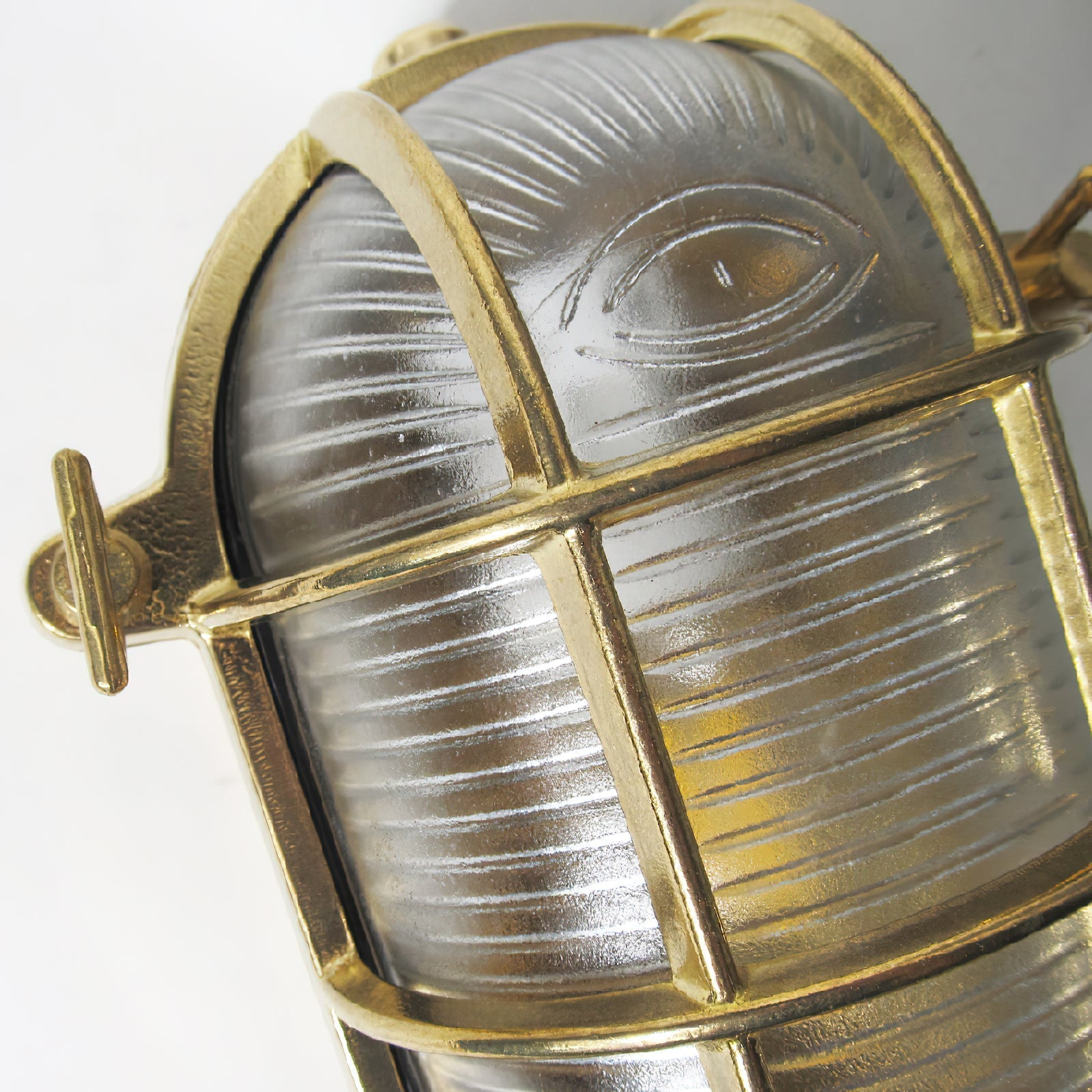 Erthearis Vintage Brass Bunker Sconce Wall Lamp - Letslighting