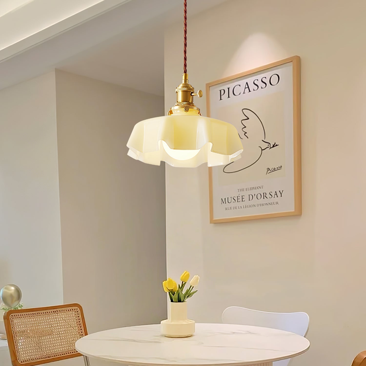 Lustra Pendant Light French Flower for Dining Room - Letslighting
