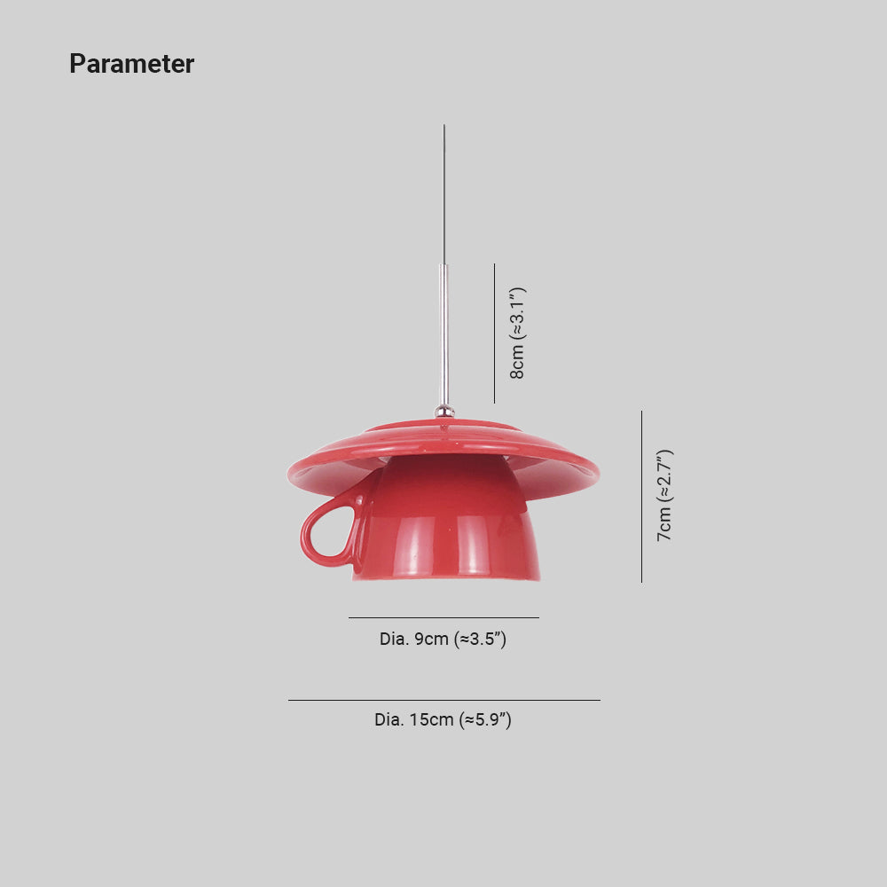 Valentina Modern Cup Ceramic LED Pendant Light Bedroom