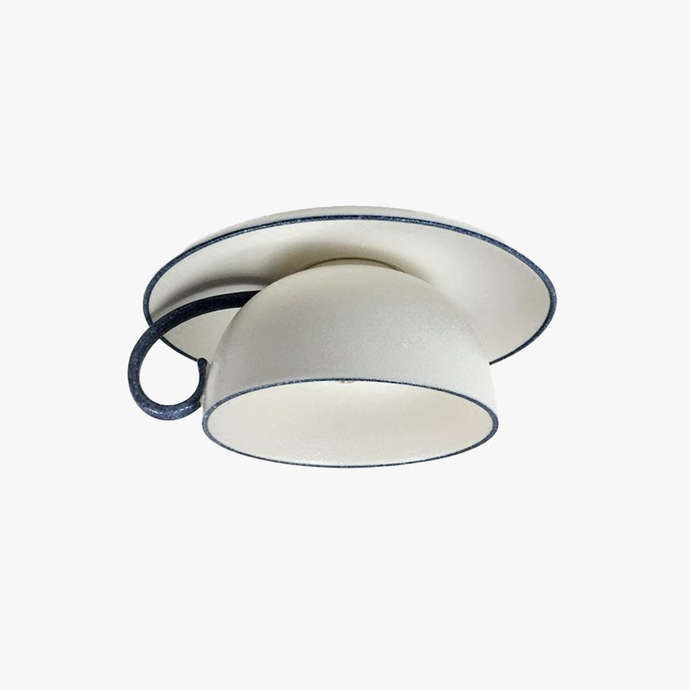 Arisha Modern Glaze Cup Ceramic Flush Mount Ceiling Light Bedroom