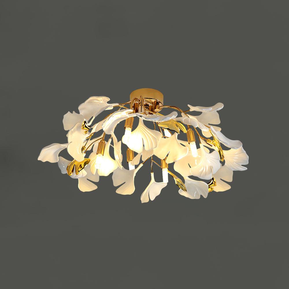 Callenne Elegant Ginkgo Leaf Ceiling Light - Letslighting
