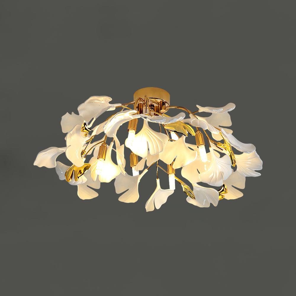 Callenne Elegant Ginkgo Leaf Ceiling Light - Letslighting