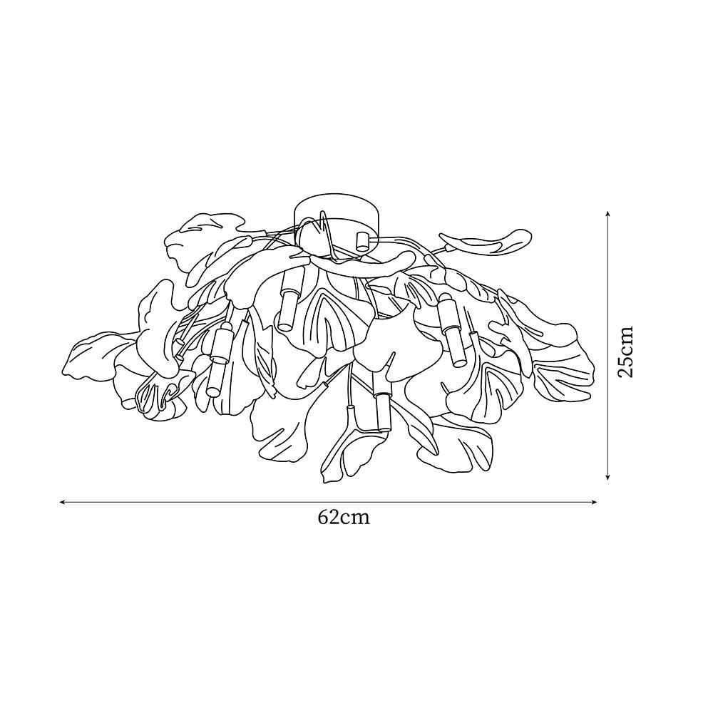 Callenne Elegant Ginkgo Leaf Ceiling Light - Letslighting