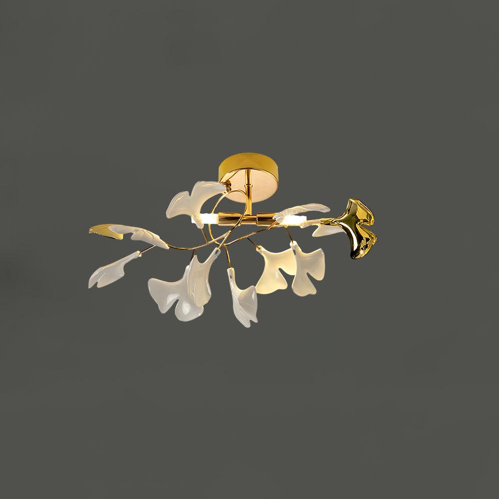 Callenne Elegant Ginkgo Leaf Ceiling Light - Letslighting