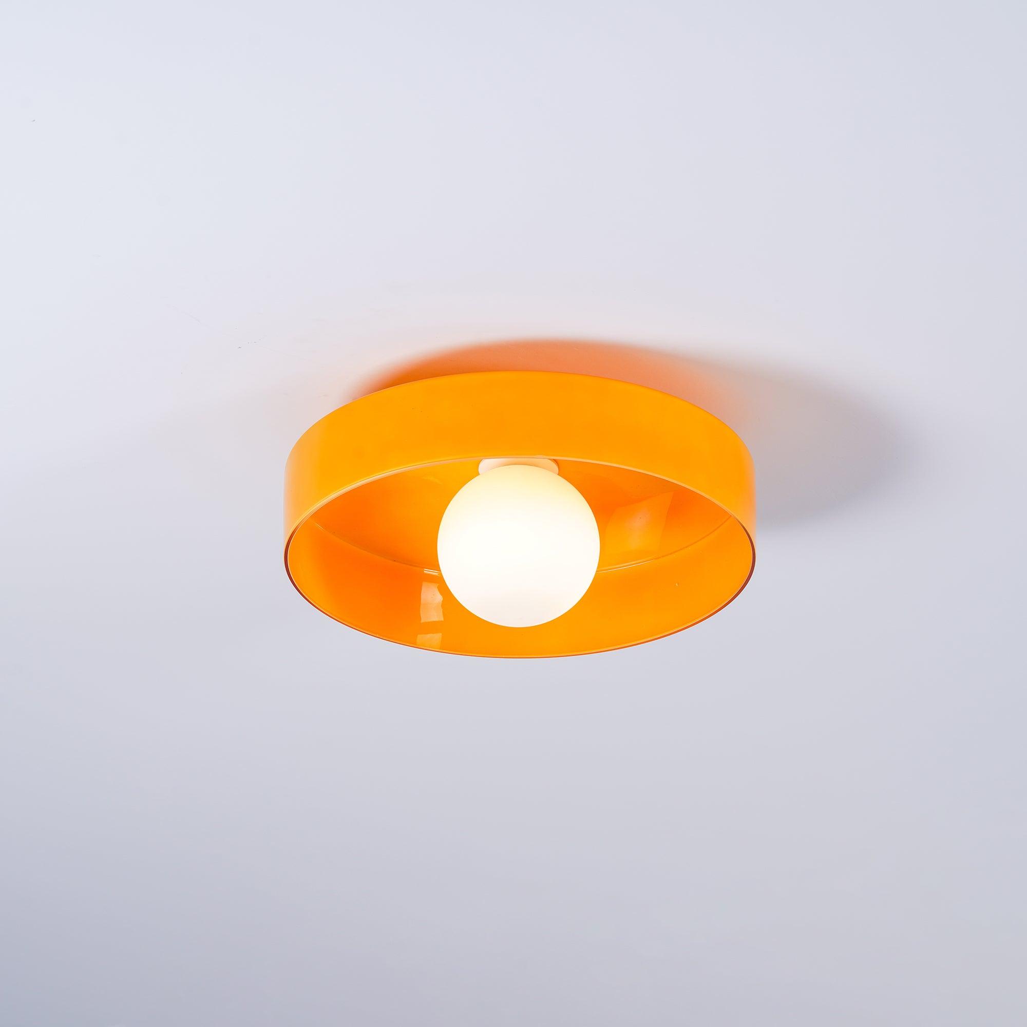 Solara Ceiling Lamp Orange Ring Playful Sculptural - Letslighting