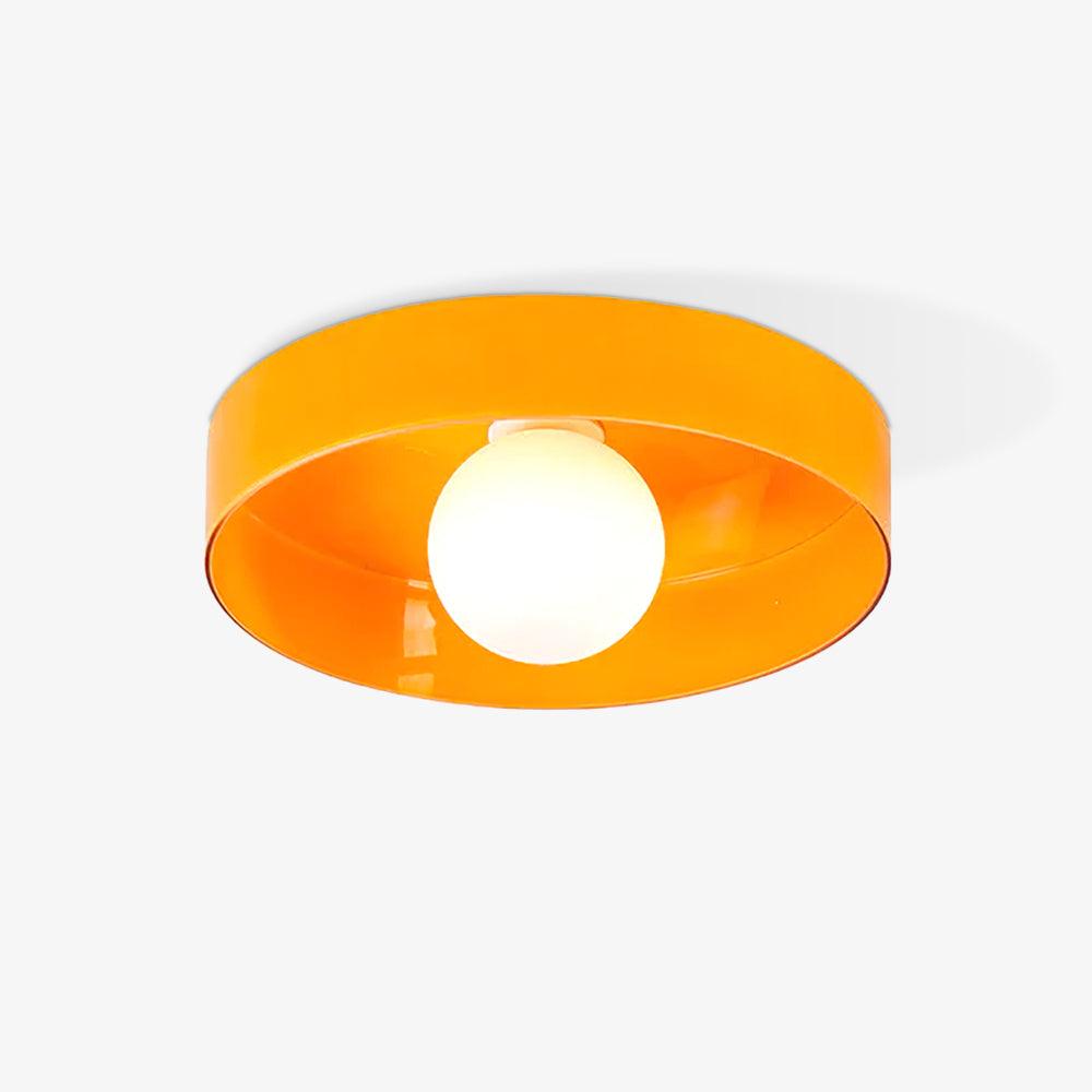 Solara Ceiling Lamp Orange Ring Playful Sculptural - Letslighting