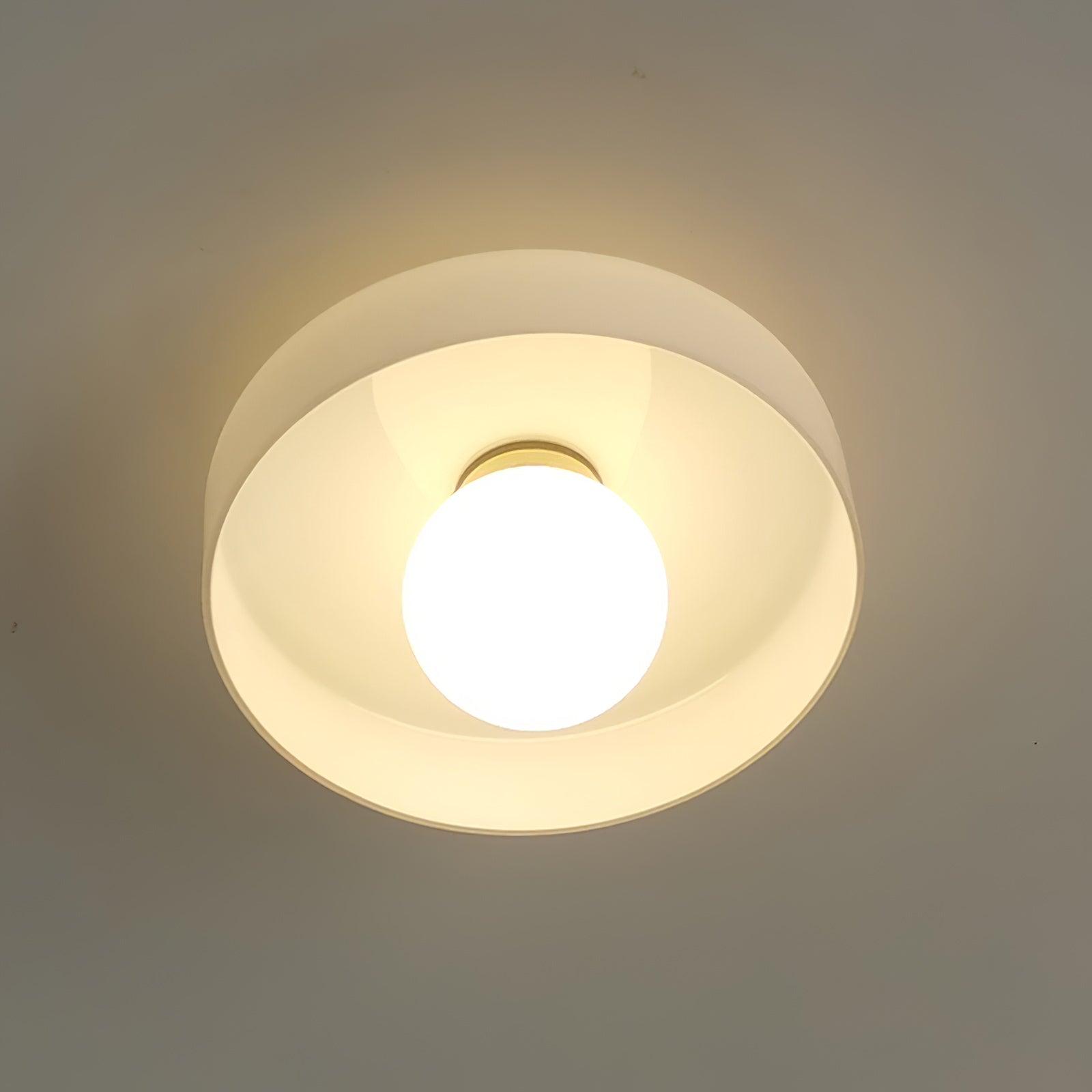 Solara Ceiling Lamp Orange Ring Playful Sculptural - Letslighting