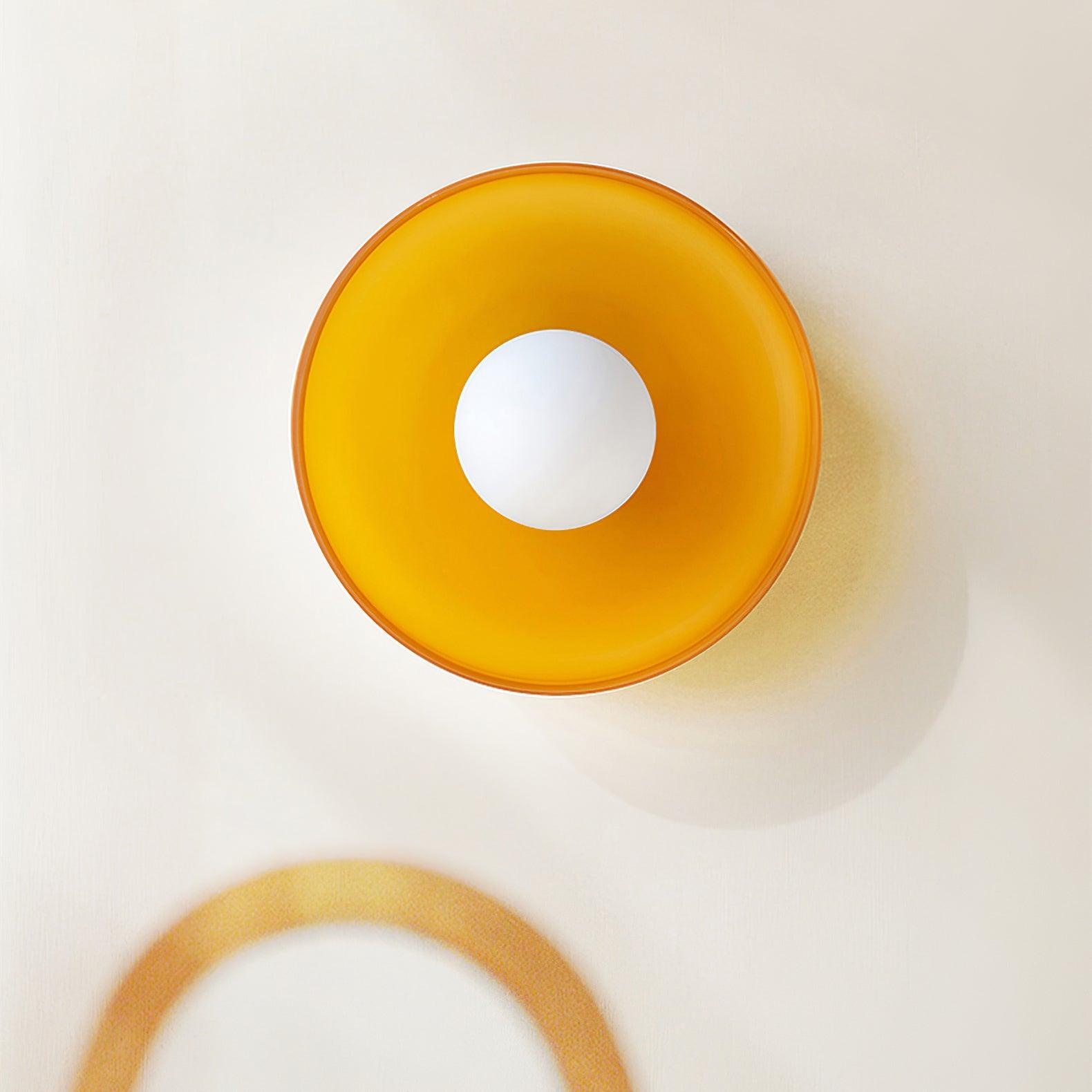 Solara Ceiling Lamp Orange Ring Playful Sculptural - Letslighting