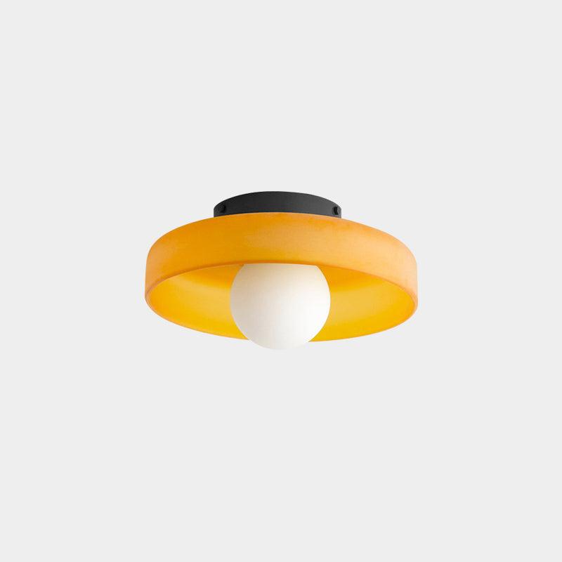 Solara Ceiling Lamp Orange Ring Playful Sculptural - Letslighting