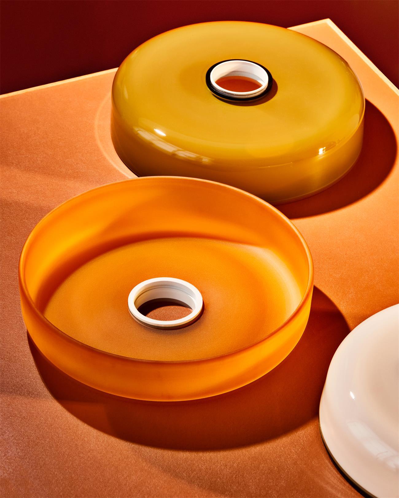 Solara Ceiling Lamp Orange Ring Playful Sculptural - Letslighting