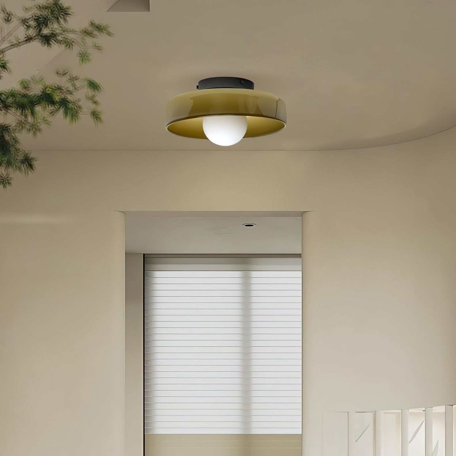 Solara Ceiling Lamp Orange Ring Playful Sculptural - Letslighting