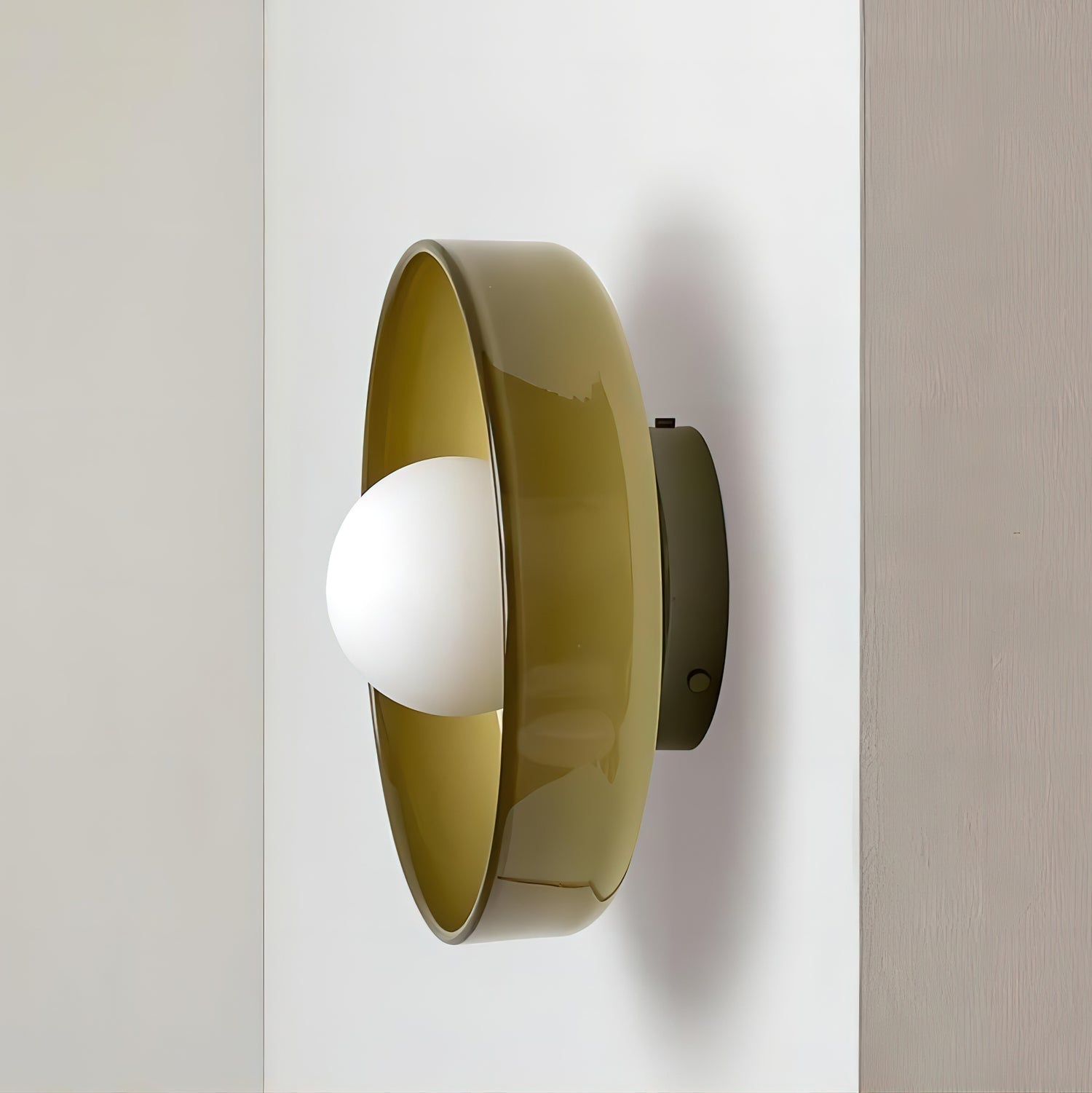 Solara Ceiling Lamp Orange Ring Playful Sculptural - Letslighting
