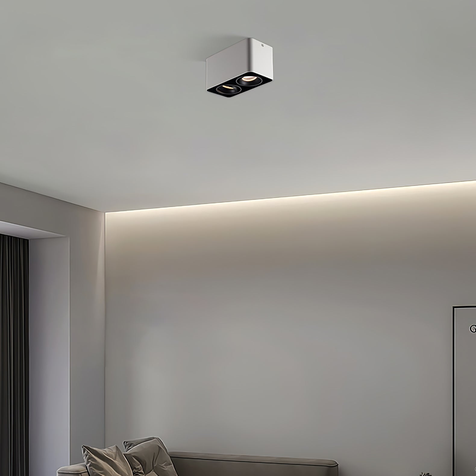 Solara Spotlight Surface Mount Twin LED Angular Minimalist - Letslighting
