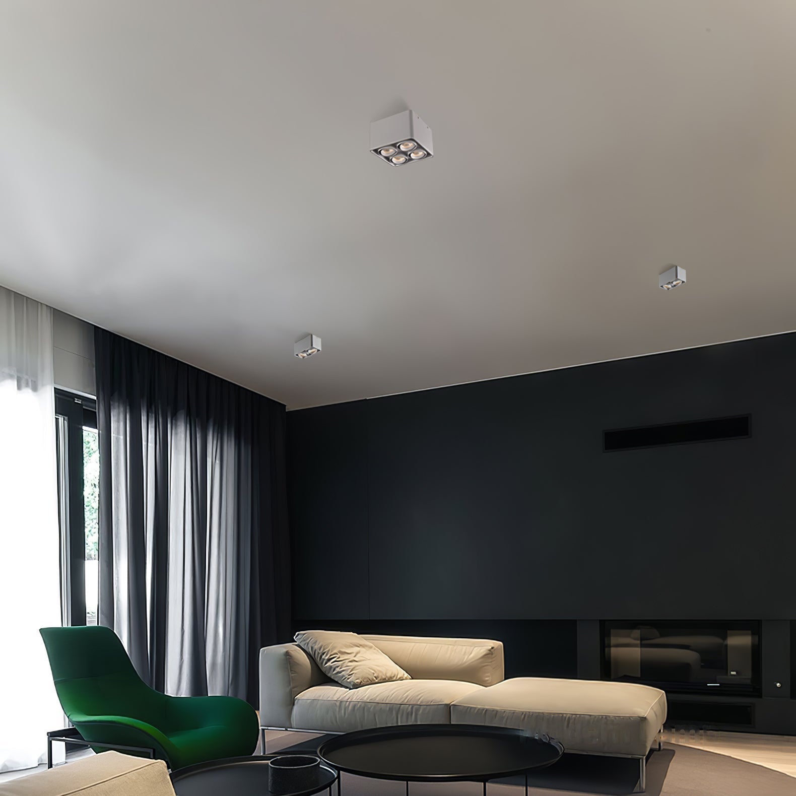 Solara Spotlight Surface Mount Twin LED Angular Minimalist - Letslighting