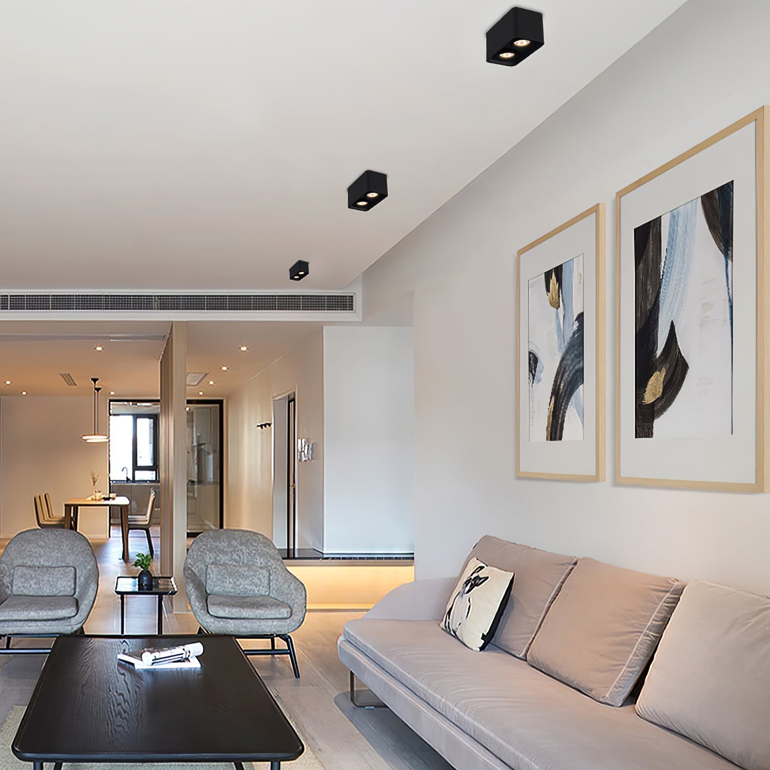 Solara Spotlight Surface Mount Twin LED Angular Minimalist - Letslighting