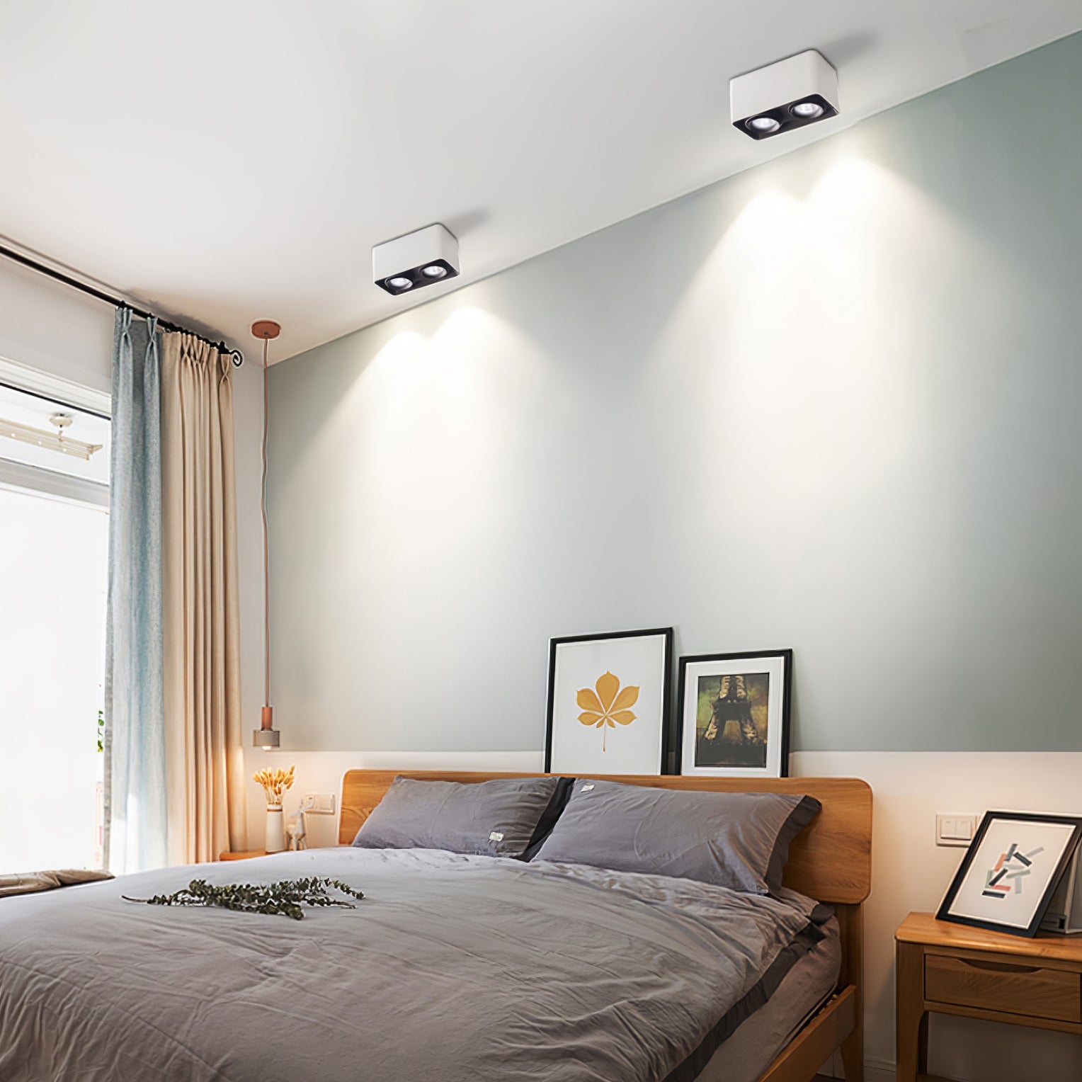 Solara Spotlight Surface Mount Twin LED Angular Minimalist - Letslighting