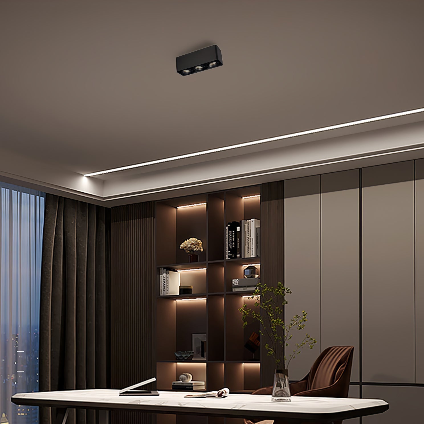 Solara Spotlight Surface Mount Twin LED Angular Minimalist - Letslighting