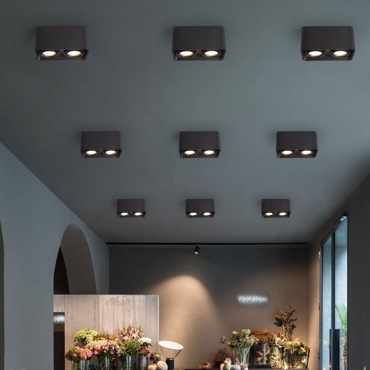Solara Spotlight Surface Mount Twin LED Angular Minimalist - Letslighting