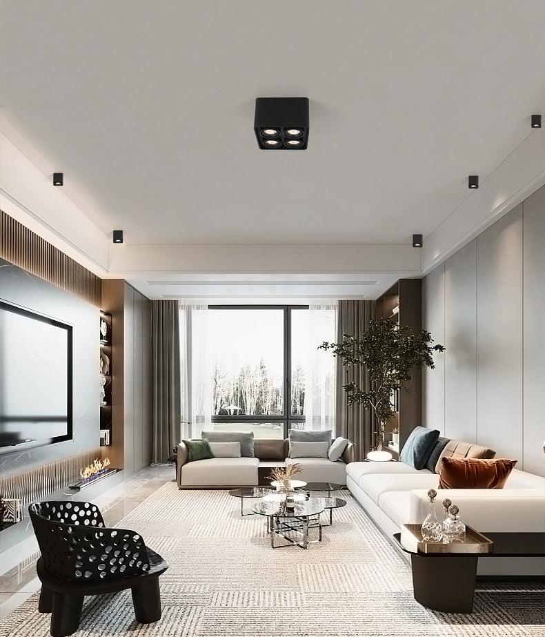 Solara Spotlight Surface Mount Twin LED Angular Minimalist - Letslighting